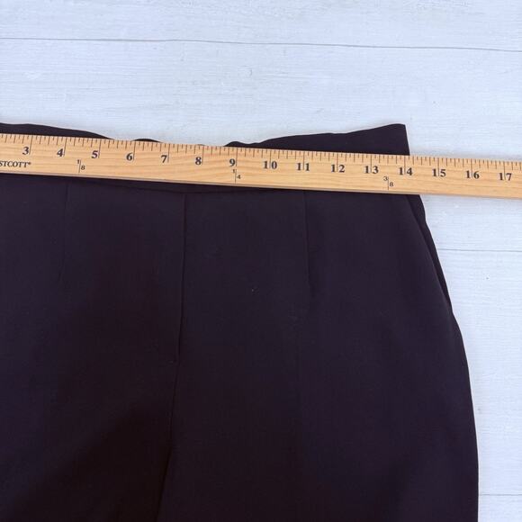 Aritzia Babaton Size 6 Conan Cropped Ankle Pant Pull On Black Trousers Crepe - Picture 9 of 13